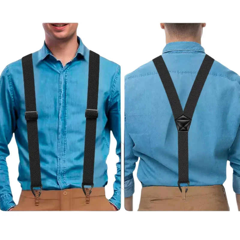 👖 50% RABATT! ⛰️ Herren-Hosenträger (X/Y-Back) – 3,8 cm Breiter Maiskorn-Gurt mit Hakenclips, Robust & Ideal Für Outdoor & Alltag 🧗‍♂️