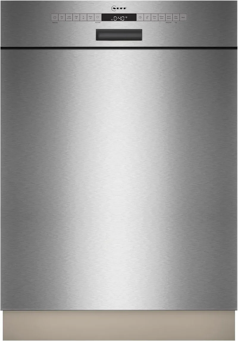 NEFF S125EBS16E Geschirrspüler, 60 cm, Spülmaschine, Besteckkorb, leise, starke Reinigung mit Chef 70oC, sehr leise, N 50, Smarter Unterbau, Open Dry