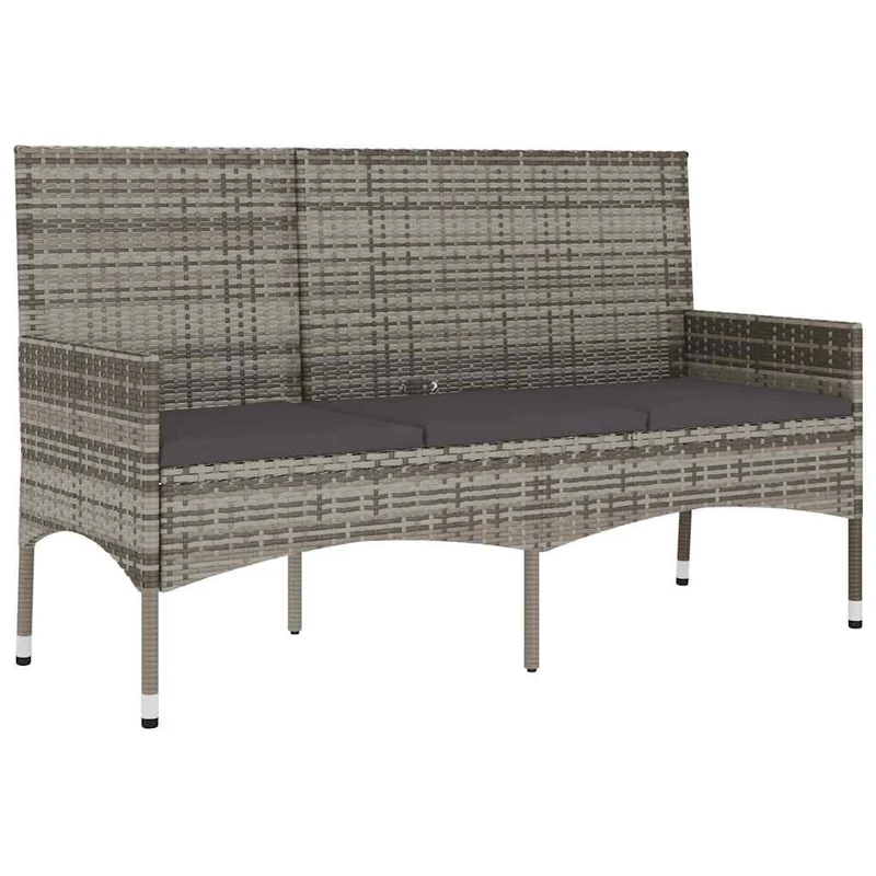 Gartenbank 3-Sitzer Poly Rattan Outdoor Sitzbank Terrassenbank