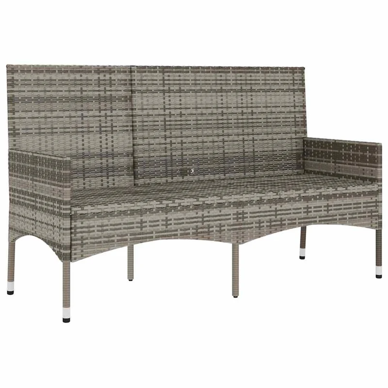 Gartenbank 3-Sitzer Poly Rattan Outdoor Sitzbank Terrassenbank