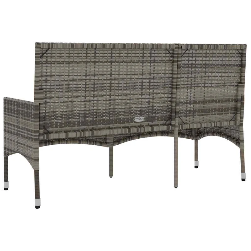 Gartenbank 3-Sitzer Poly Rattan Outdoor Sitzbank Terrassenbank
