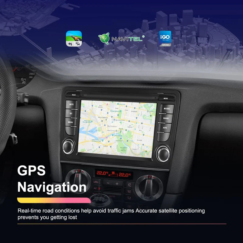 Autoradio Android 15 GPS Navi WIFI Bluetooth Carplay 7 Zoll 64GB