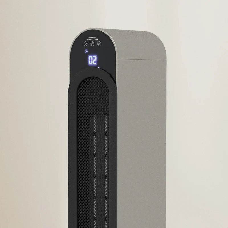 2200W Ceramic Tower Space Heater with Remote Control, 3 Modes, Silver