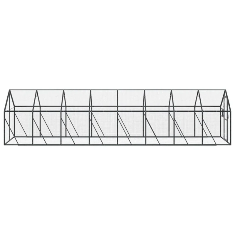 Alu Voliere Vogelkäfig Vogelvoliere Freilaufgehege Vogelhaus 179×800×185cm