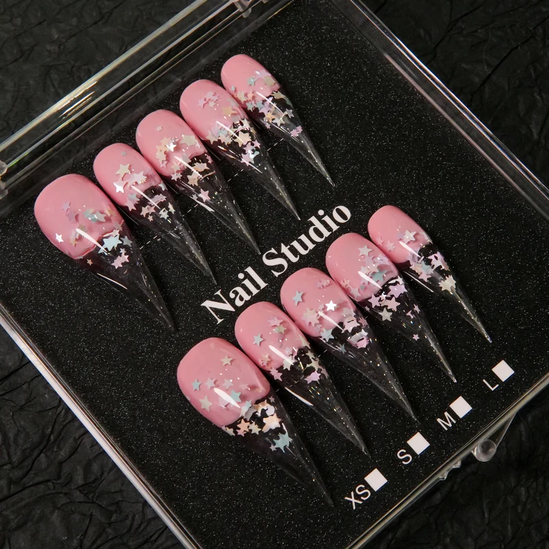 Starry Glamour Stiletto Press-On Nägel