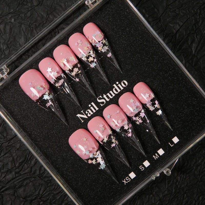 Starry Glamour Stiletto Press-On Nägel