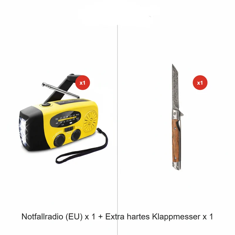📻 50% RABATT! ⚡ Solar-Kurbel Notfallradio – Mit Powerbank, Wetteralarm, USB & 7 Tage Akku für Outdoor & Krise 🌧️