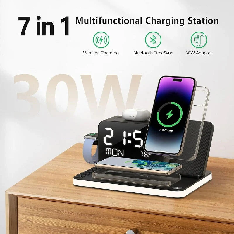 💎50% RABATT! 💎 7-in-1 Kabellose Ladestation – Laden Sie Smartphone, AirPods, Smartwatch & mehr gleichzeitig – Schnell, Ordnung & Platzsparend ⚡📱