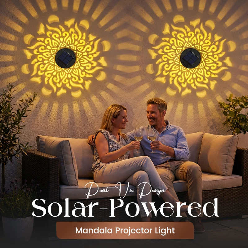 ☀️ Solar-Mandalaleuchte für Garten & Terrasse – 2-in-1 Bodenlampe & Wandleuchte – Ornamentale Lichtdeko mit Vintage-Effekt – Rostfrei & Langlebig
