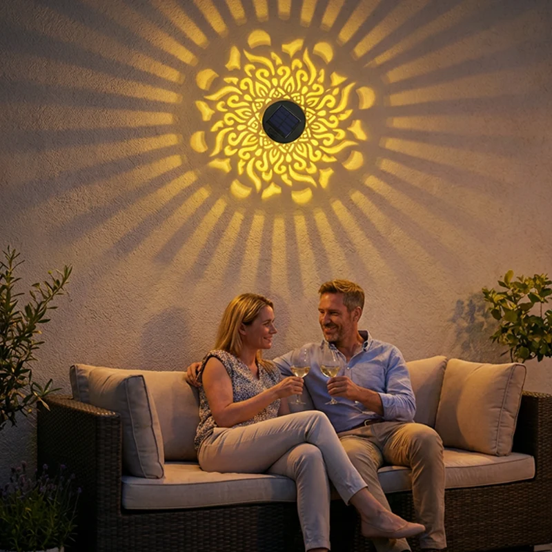 ☀️ Solar-Mandalaleuchte für Garten & Terrasse – 2-in-1 Bodenlampe & Wandleuchte – Ornamentale Lichtdeko mit Vintage-Effekt – Rostfrei & Langlebig