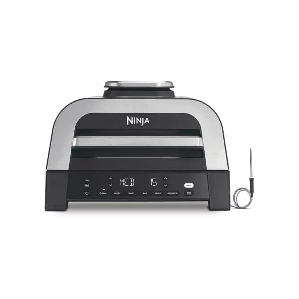Ninja 6-In-1 Max 1760W Grill & Heißluftfritteuse - Grau & Silber | DG551UK
