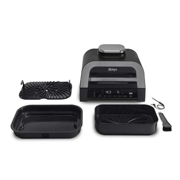 Ninja 6-In-1 Max 1760W Grill & Heißluftfritteuse - Grau & Silber | DG551UK