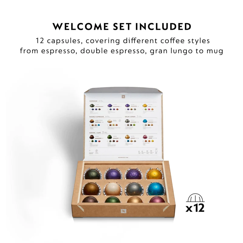 DeLonghi VertuoNext Nespresso Kaffeemaschine mit Aeroccino - Grau | ENV120.GYAE
