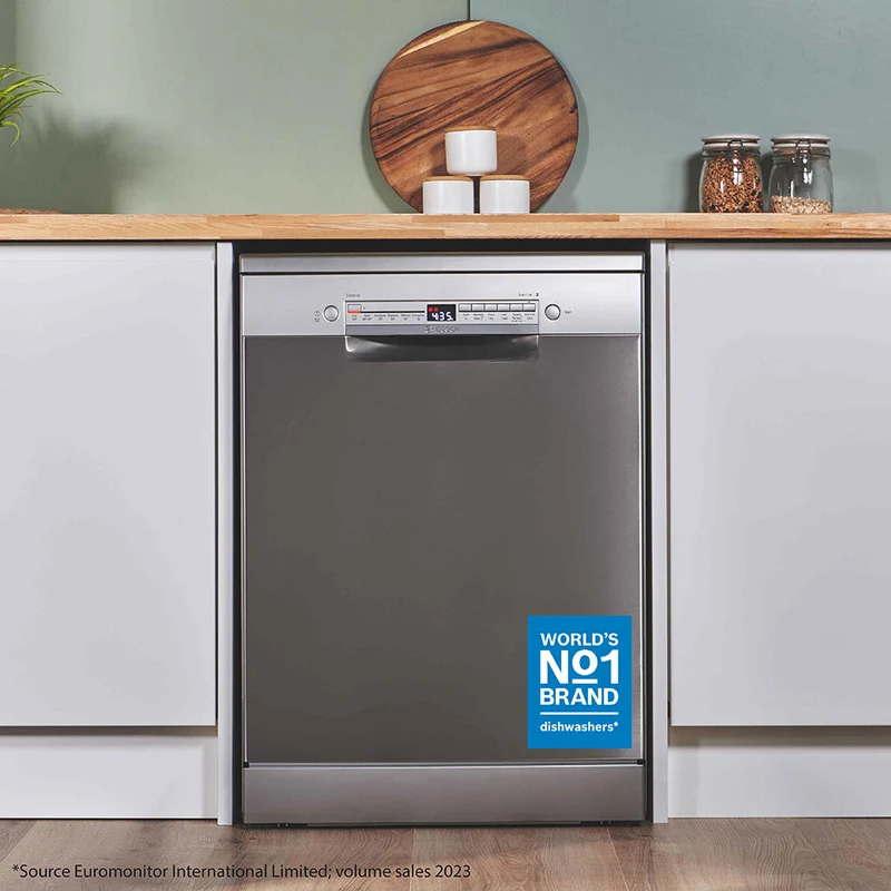 Bosch Series 2 60CM freistehend Drawer Geschirrspüler - Silber Inox | SMS2HVI67G