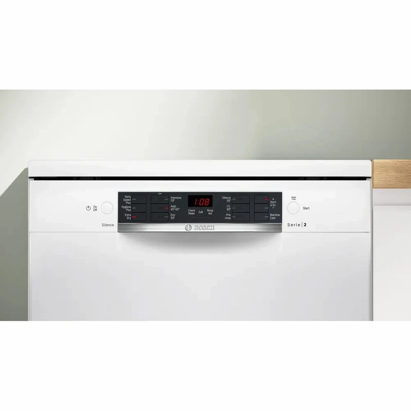 Bosch Series 2 60CM freistehend Standard Geschirrspüler - Weiß | SMS26AW08G