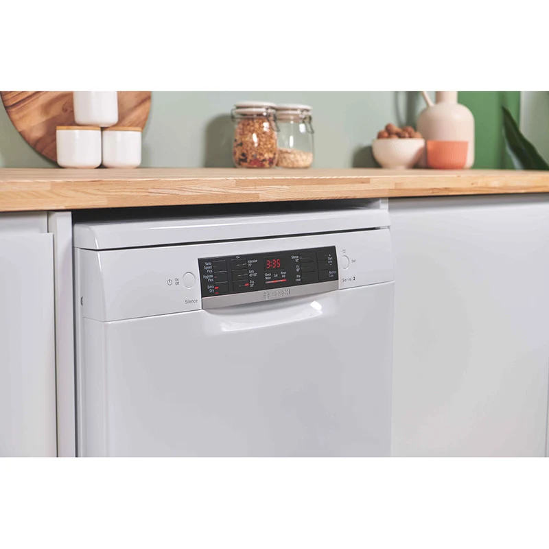 Bosch Series 2 60CM freistehend Standard Geschirrspüler - Weiß | SMS26AW08G