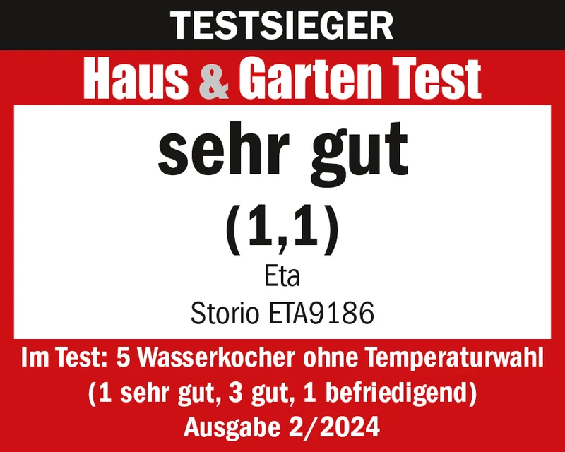 Elektrischer Wasserkocher ETA Storio 9186 90030 (ETA918690030) rot