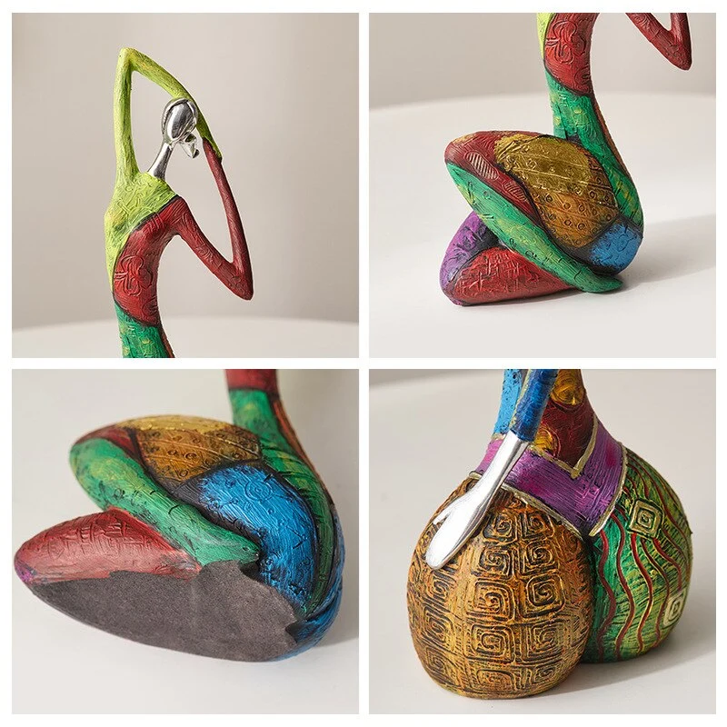Skanto Skanto | Abstrakte Kunst Frauen Skulptur Figuren für Interieur Harz Statuette Farbe Moderne Heimdekoration Dekorative Figuren Geschenke