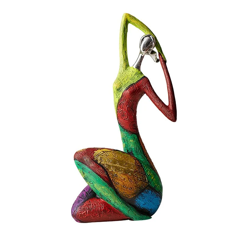 Skanto Skanto | Abstrakte Kunst Frauen Skulptur Figuren für Interieur Harz Statuette Farbe Moderne Heimdekoration Dekorative Figuren Geschenke