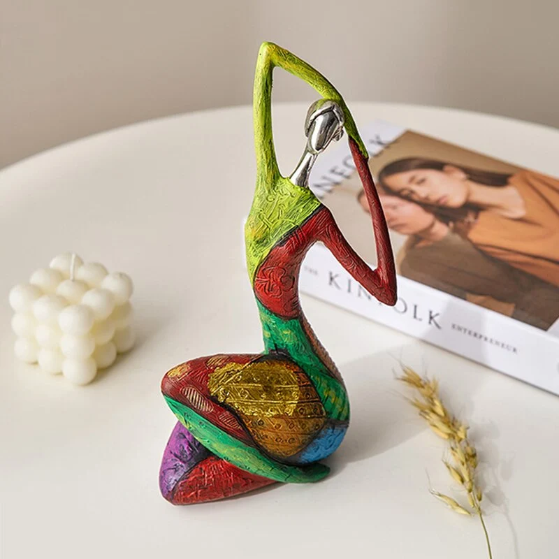Skanto Skanto | Abstrakte Kunst Frauen Skulptur Figuren für Interieur Harz Statuette Farbe Moderne Heimdekoration Dekorative Figuren Geschenke