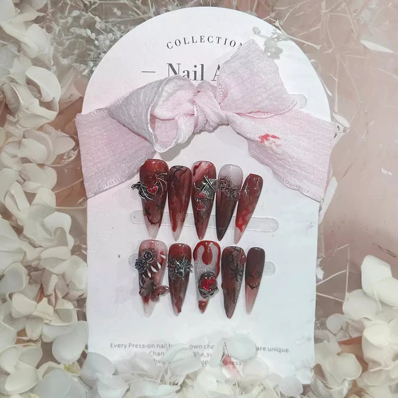 Künstlerisches Press-On Nagelset