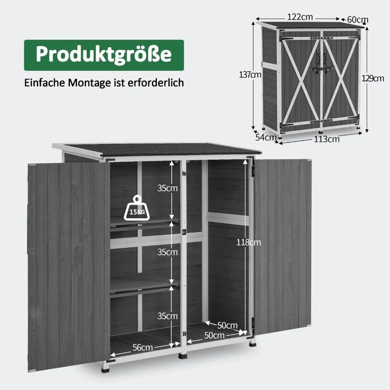 Gartenschrank Wetterfest Schrank Outdoor Gartenhaus Garten