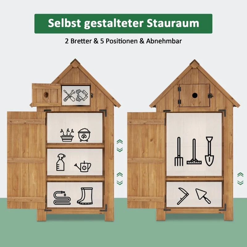 Gartenschrank Outdoor Gartenhaus Gerätehaus Wetterfest Garten Schrank