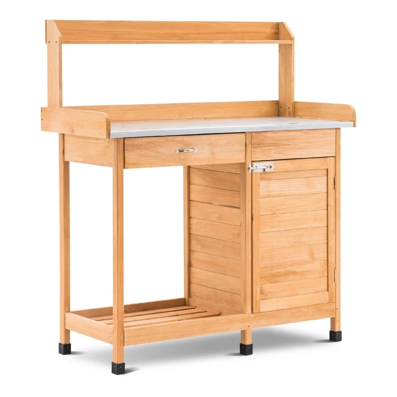 Pflanztisch Schublade Gärtnertisch Gartenschrank Tisch Schrank