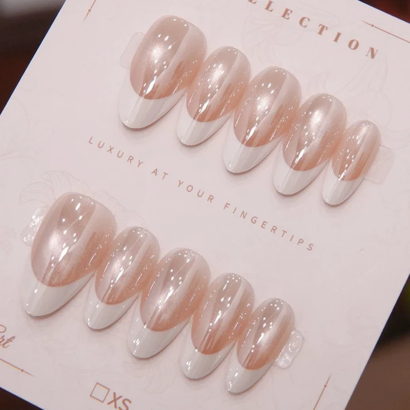 Premium Glänzende Mandel Press-On Nagelspitzen