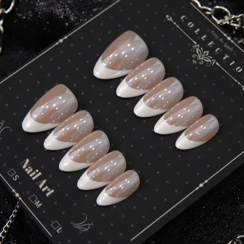 Premium French Tip Press-On Nägel