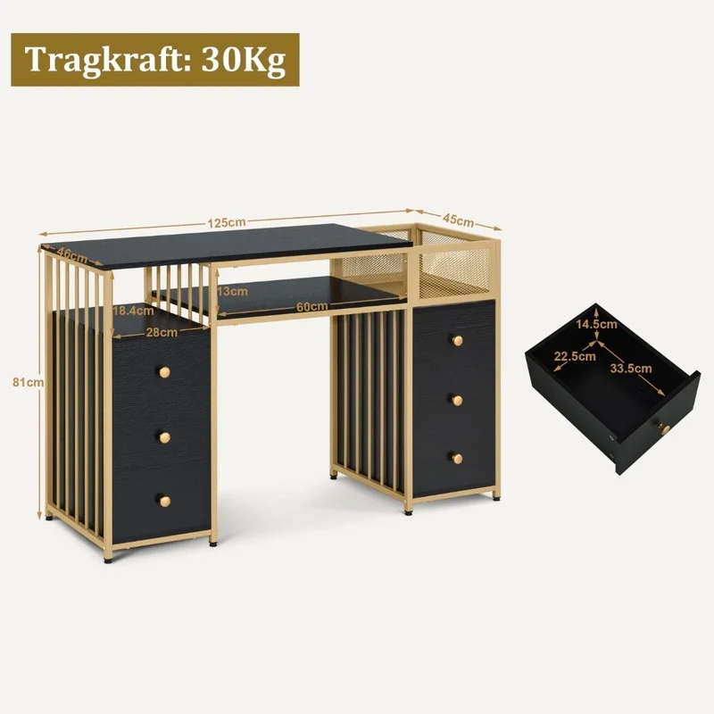 Doppelnageltisch Schubladen Schreibtisch Manikürtisch Tisch