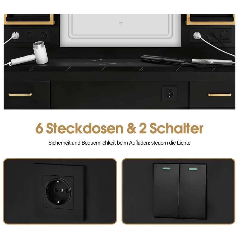 BarberPub Friseurplatz Schubladen Spiegelschrank Friseurschrank
