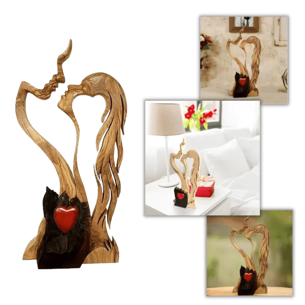 Holzschnitzerei in Herzform Dekoration