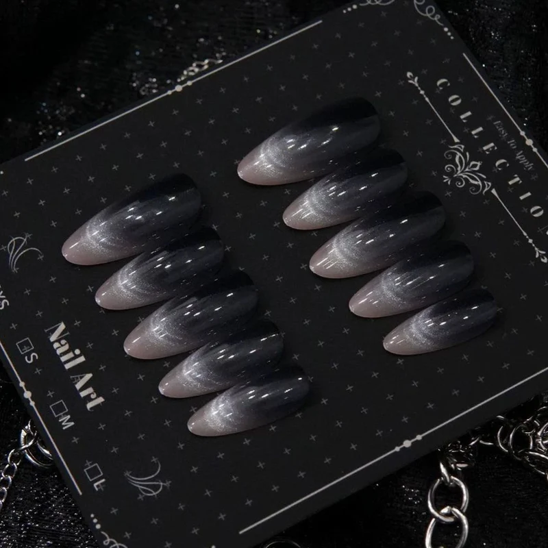Ombre Stiletto Druck-Nageldesigns