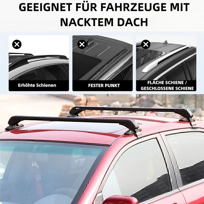 2 x Alu Relingträger Universal Dachträger 150kg Lastenträger