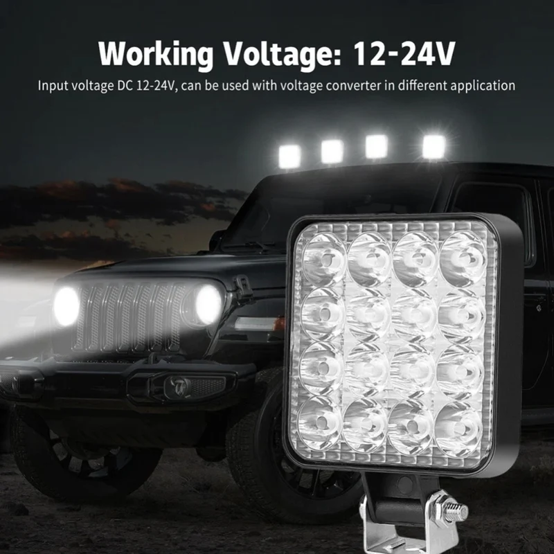 4x LED Arbeitsscheinwerfer KFZ Scheinwerfer Beleuchtung LED