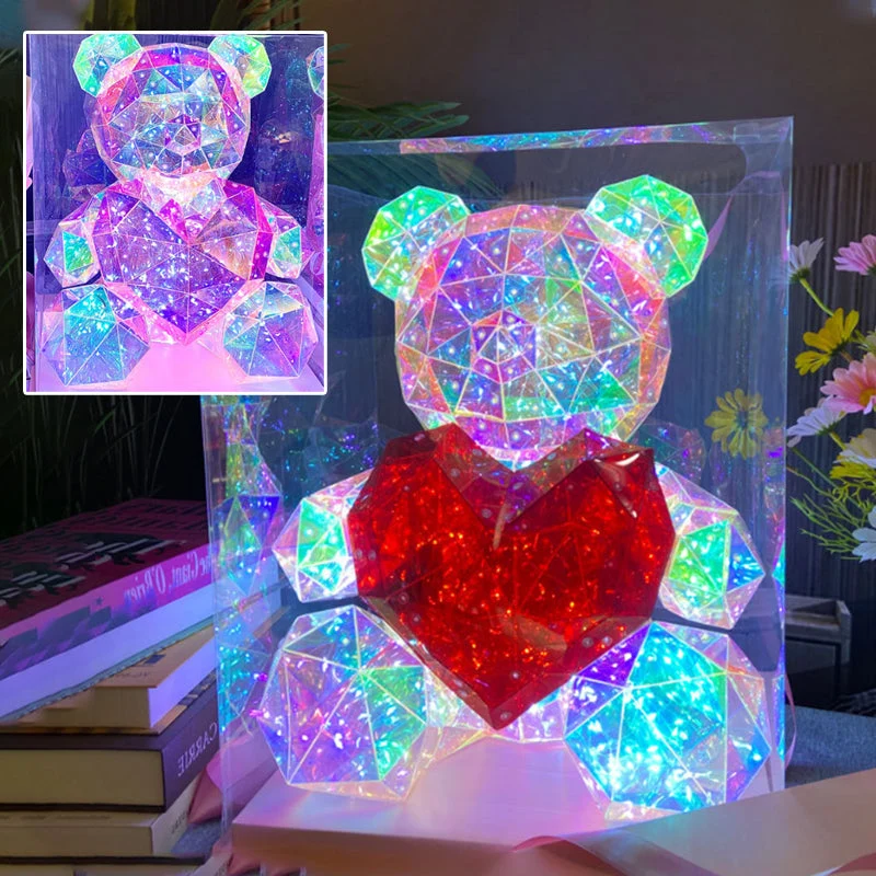 💕Valentinstags-Special – 50% Rabatt🎁 Bunter, leuchtender Bär