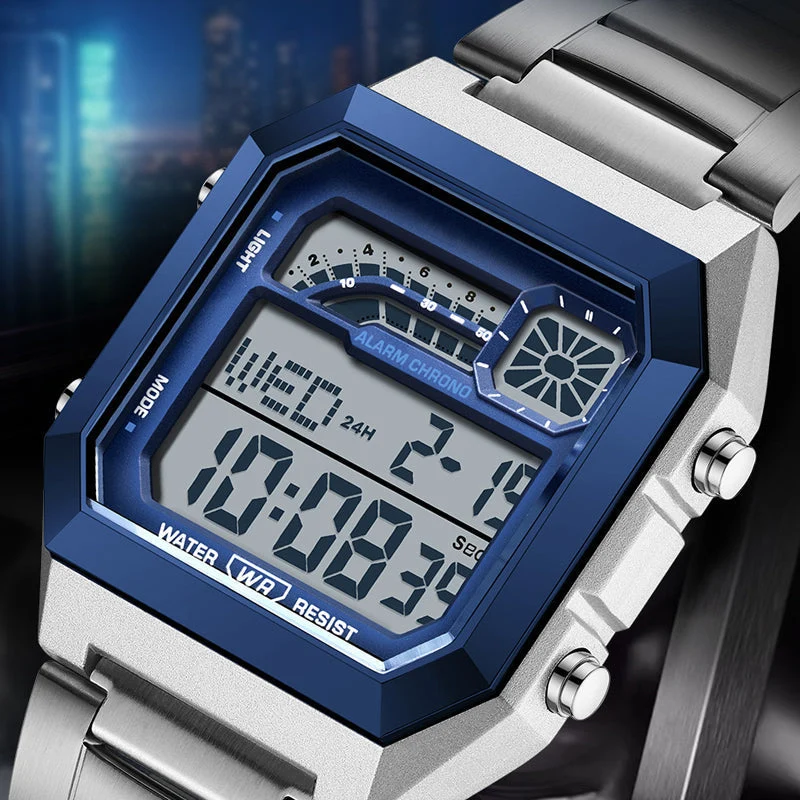 ⌚ 50% RABATT! ⏱️ Unisex-Digitaluhr mit Quadratischem Display – Leuchtanzeige, 50M Wasserdicht & Leichter Haltbarer Armband 🌙