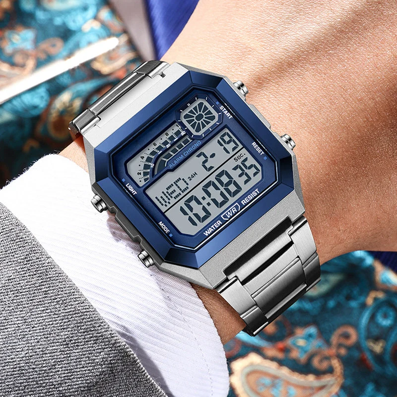 ⌚ 50% RABATT! ⏱️ Unisex-Digitaluhr mit Quadratischem Display – Leuchtanzeige, 50M Wasserdicht & Leichter Haltbarer Armband 🌙