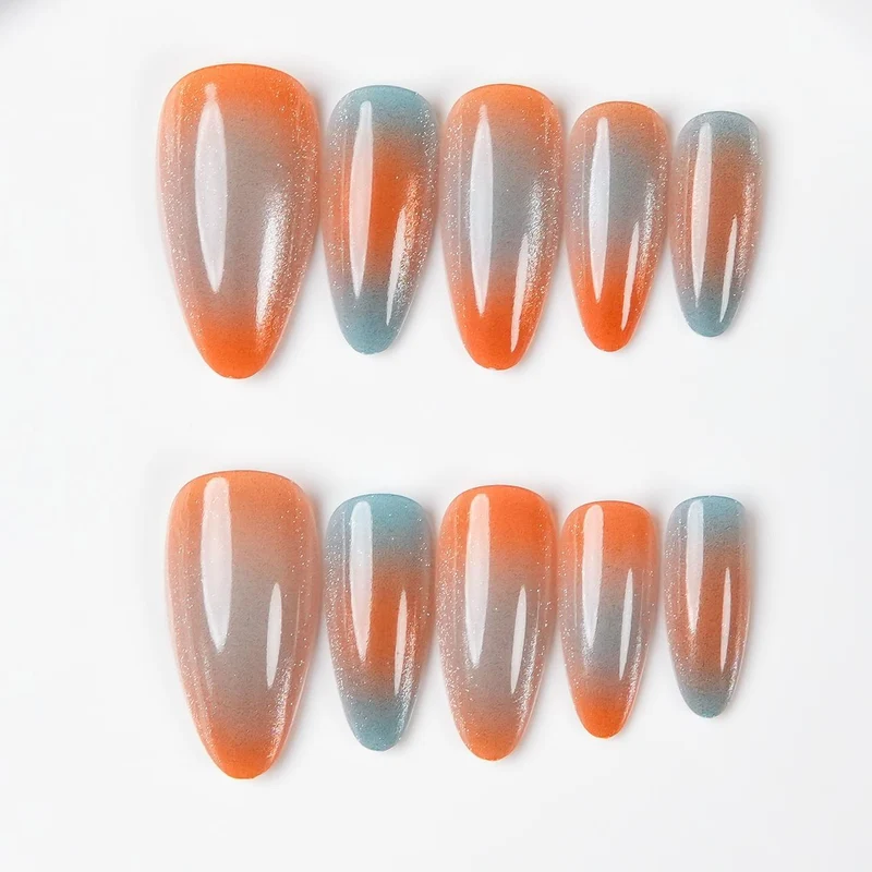 Ombre Glitter Press-On Nagelset