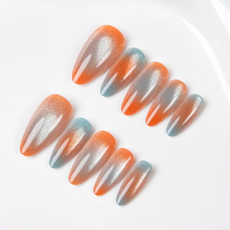 Ombre Glitter Press-On Nagelset
