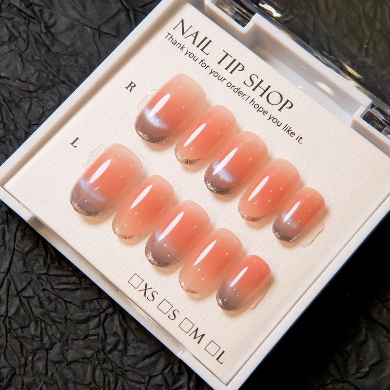 Ombre French Press-On Nagelspitzen