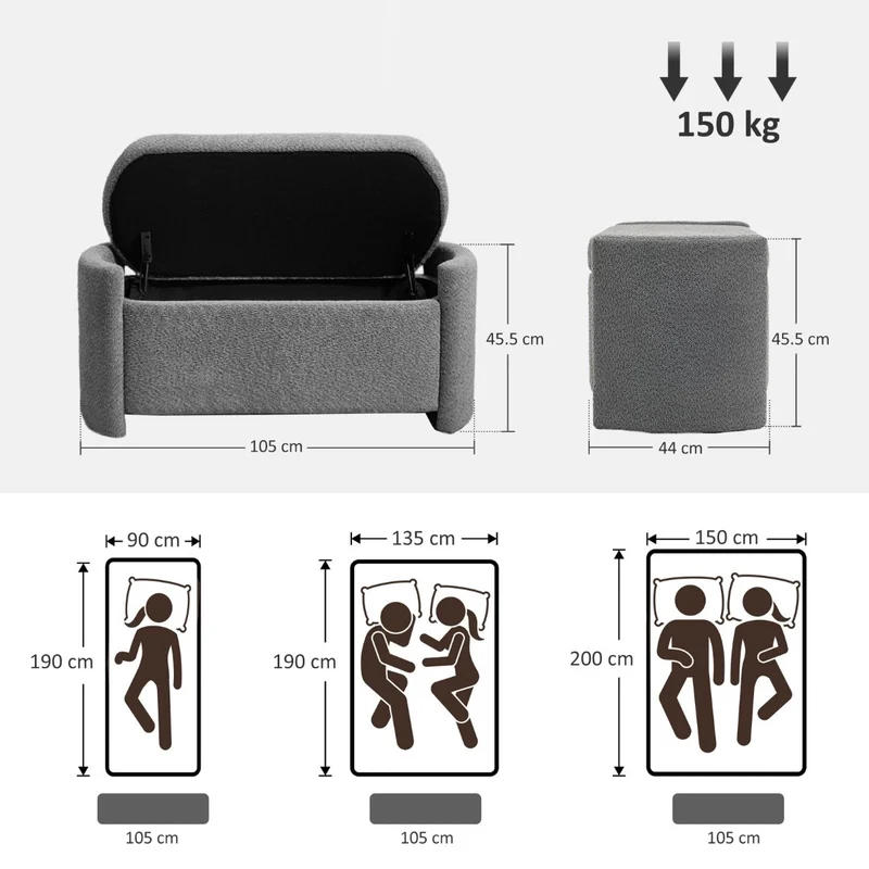 Sitzbank Bettbank Polsterbank Bank Schlafzimmer Möbel