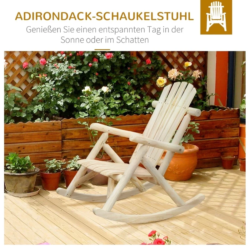Schaukelstuhl Schwingsessel Schaukel Gartenstuhl Relaxstuhl