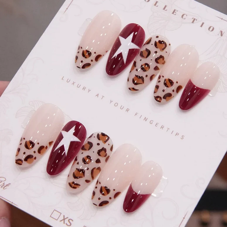 Luxuriöses Leopardenmuster Press-On Nagelset