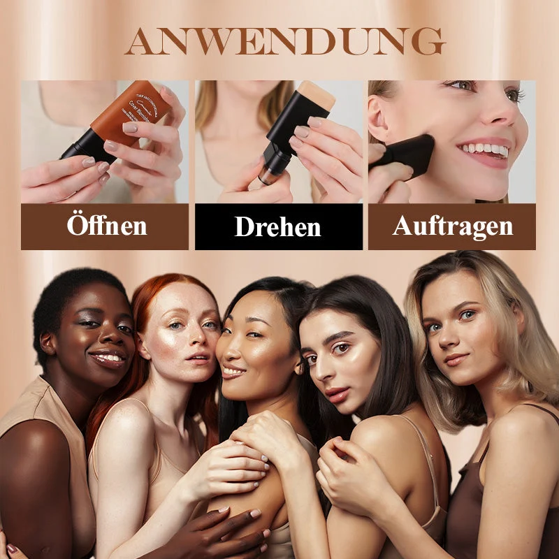 💦✨ Feuchtigkeitsspendender Foundation-Stick mit Pinsel – leichter Teint & strahlender Glow in einem! 🌿💫 Perfekt für natürliche, langanhaltende Deckung und pflegende Frische. Ideal unterwegs!