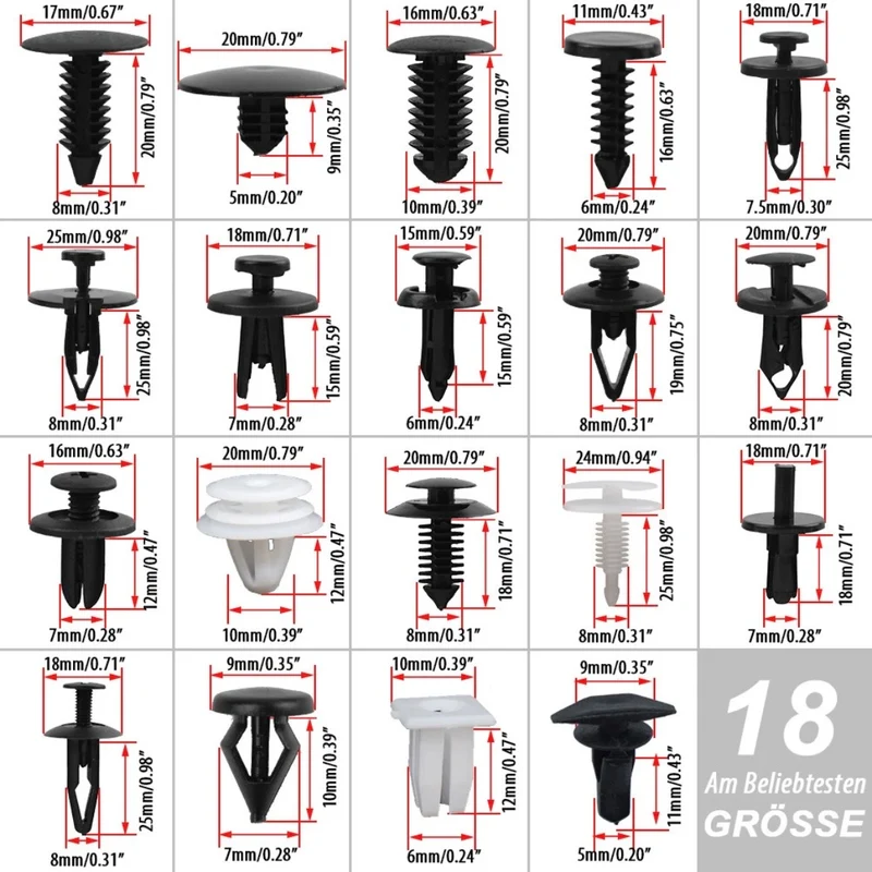 KFZ Türverkleidung Befestigung Niete Stoßstange Trim Moulding Clips
