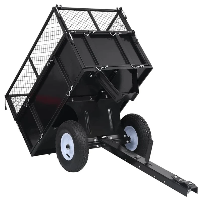 Kippanhänger Gartenwagen Rasenmäher Anhänger 150kg