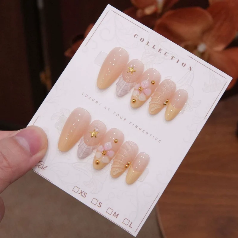Luxus Florale Nagelverzierungen