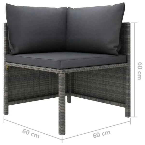 12tlg Gartenlounge Set Gartenmöbel Rattan Kissen Sitzecke